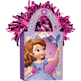 Disney Junior Sofia the First Gift Bag Shaped Balloon Weight Accessory, Pink/Purple, 5.5-in, for Birthday Party Front_Angled_Right