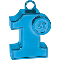 Poids pour ballons lettres premier anniversaire 1st, choix de couleurs, 4 po, pour fête d'anniversaire Front_Angled_Right