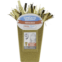 Gift Bag Shaped DIY Customizable Balloon Weight Accessory, Assorted Colours, Glitter, 6-in, for Birthday Party/Graduation Front_Flat