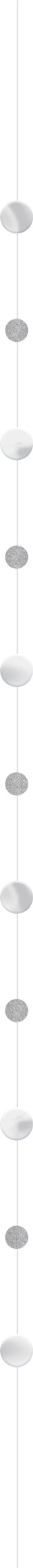 Queue de ballon à cercles, argent, 6 pi, pour remise des diplômes/veille du jour de l'An Front_Flat