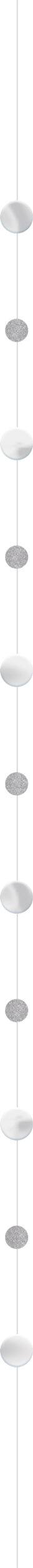 Circle Balloon Tail Accessory, Silver, 6-ft, for Graduation/New Year's Eve Front_Flat