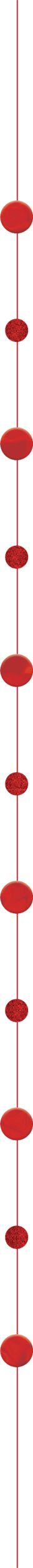 Queue de ballon à cercles, rouge, 6 pi, pour remise des diplômes/Fête du Canada Front_Flat