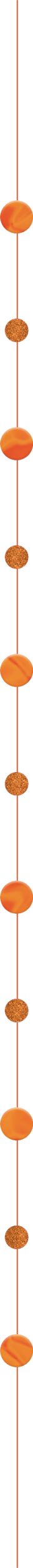 Circle Balloon Tail Accessory, Orange, 6-ft, for Graduation Front_Flat