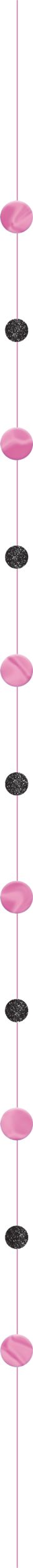 Queue de ballon à cercles, rose/noir, 6 pi, pour dévoilement de sexe/fête d'anniversaire Front_Flat