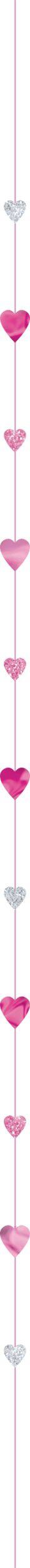 Queue de ballon à coeurs, rose, 6 pi, pour la Saint-Valentin/fête anniversaire Front_Flat