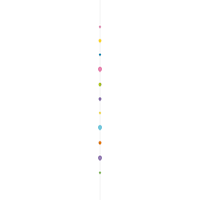 Balloon Shape Balloon Tail Accessory, Multi-Coloured, 6-ft, for Birthday Party Front_Flat