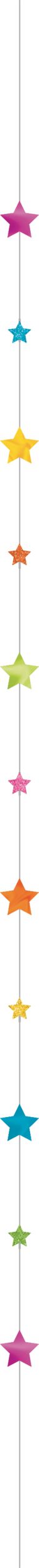 Star Balloon Tail Accessory, Pink/Blue/Yellow/Red/Green, 6-ft, for Graduation Front_Flat