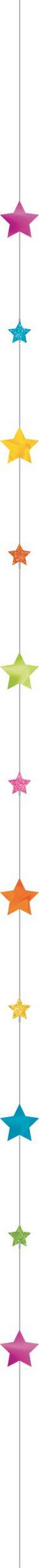Star Balloon Tail Accessory, Pink/Blue/Yellow/Red/Green, 6-ft, for Graduation Front_Flat