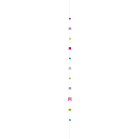 Pennants Balloon Tail Accessory, Multi-Coloured, 6-ft, for Birthday Party Front_Flat