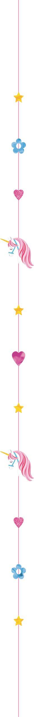 Unicorn Balloon Tail Accessory, Multi-Coloured, 6-ft, for Birthday Party Front_Flat