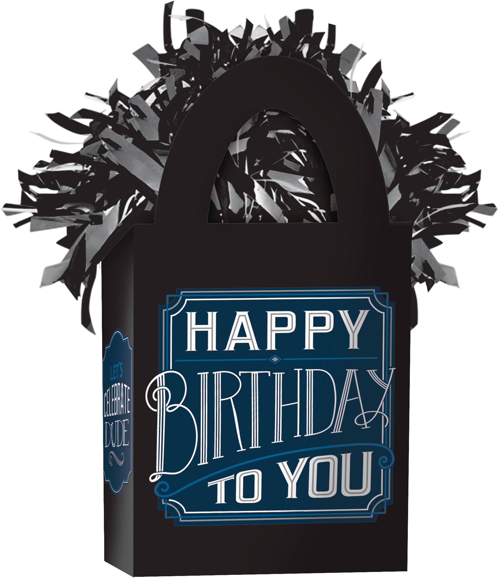 Poids pour ballon classique Joyeux Anniversaire Front_Elevated