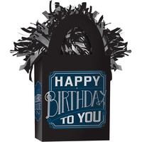 Poids pour ballon classique Joyeux Anniversaire Front_Elevated