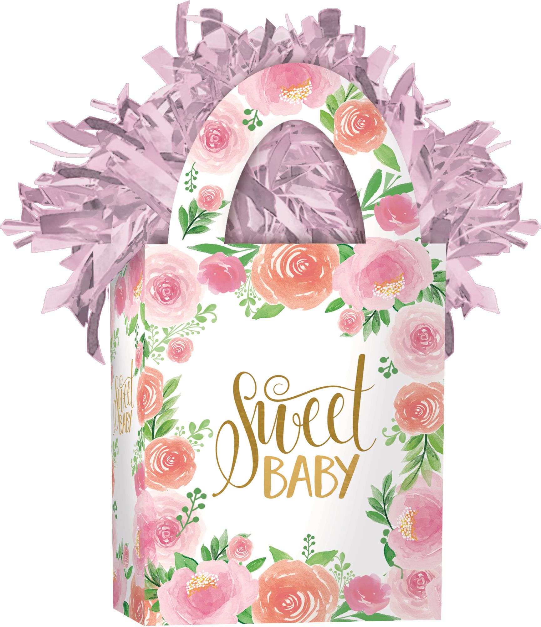 Sweet Baby Girl Balloon Weight Front_Elevated