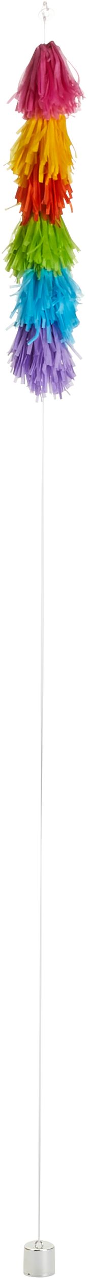 Queue de ballon à poids à franges, multicolore, 6 pi, pour fête d'anniversaire Front_Flat