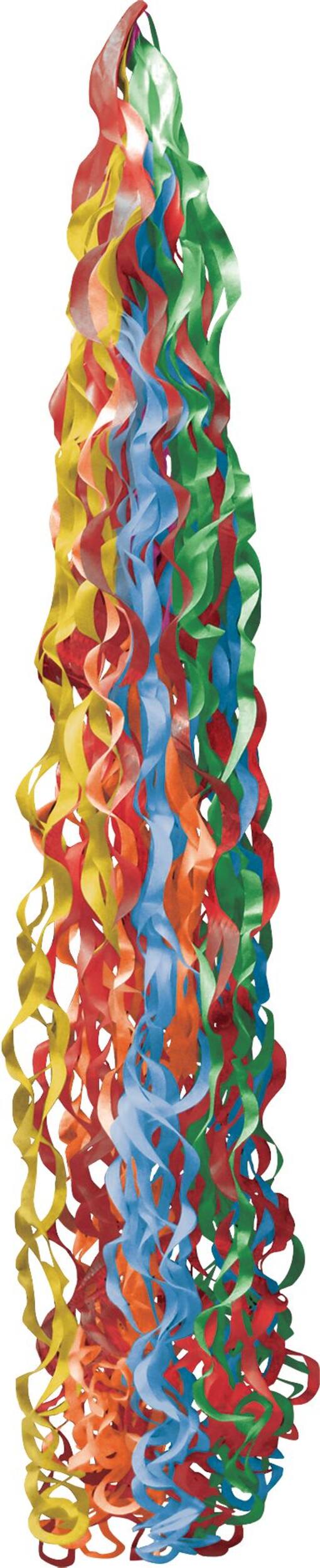 Tassel Fringe Balloon Tail Accessory, Yellow/Red/Blue/Green, 6-ft, for Birthday Party Front_Flat