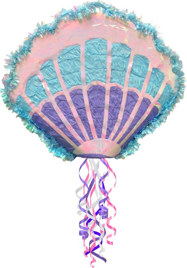 Pinata à ficelles coquillage Front_Flat