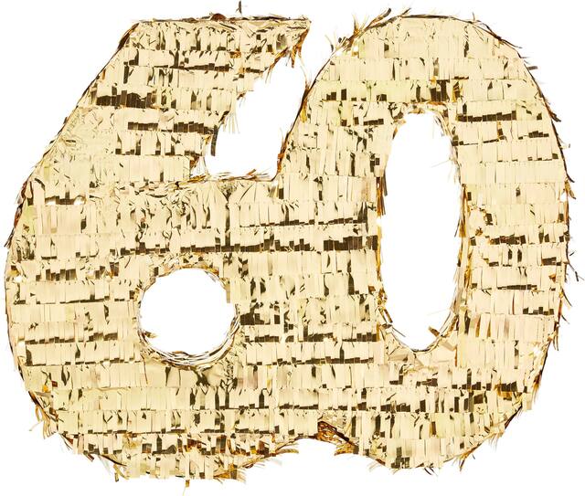 60 Pinata, Metallic Gold Front_Flat