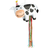 Pull String Birthday Cow Pinata Front_Flat