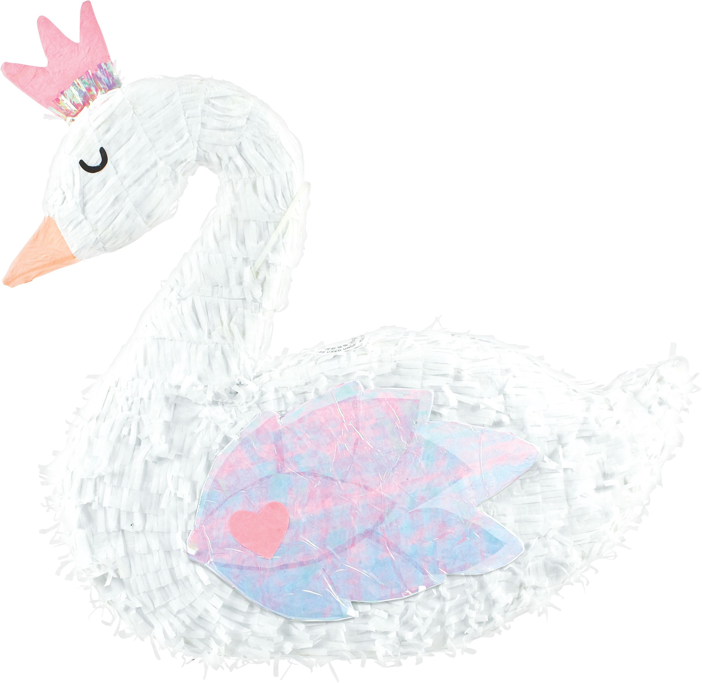 Sparkling Swan Pinata Front_Flat