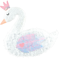 Sparkling Swan Pinata Front_Flat