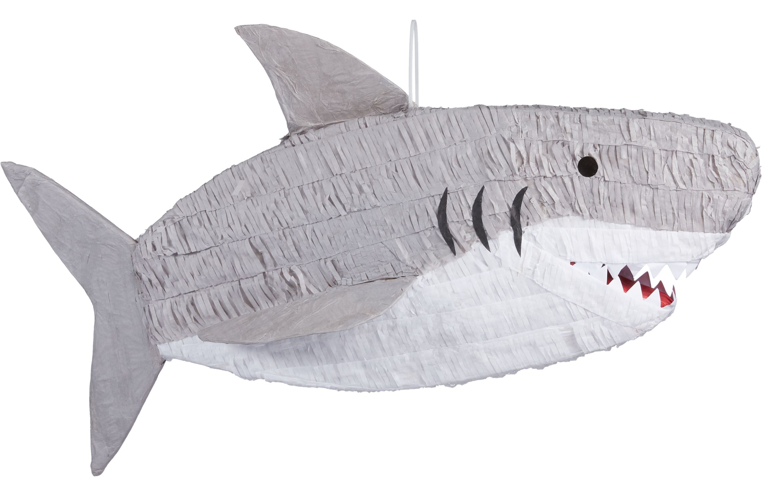 Shark Pinata Hanging Decoration, Grey, 29-in, Holds 2lb of Pinata Filler, for Birthday Parties Side_Right