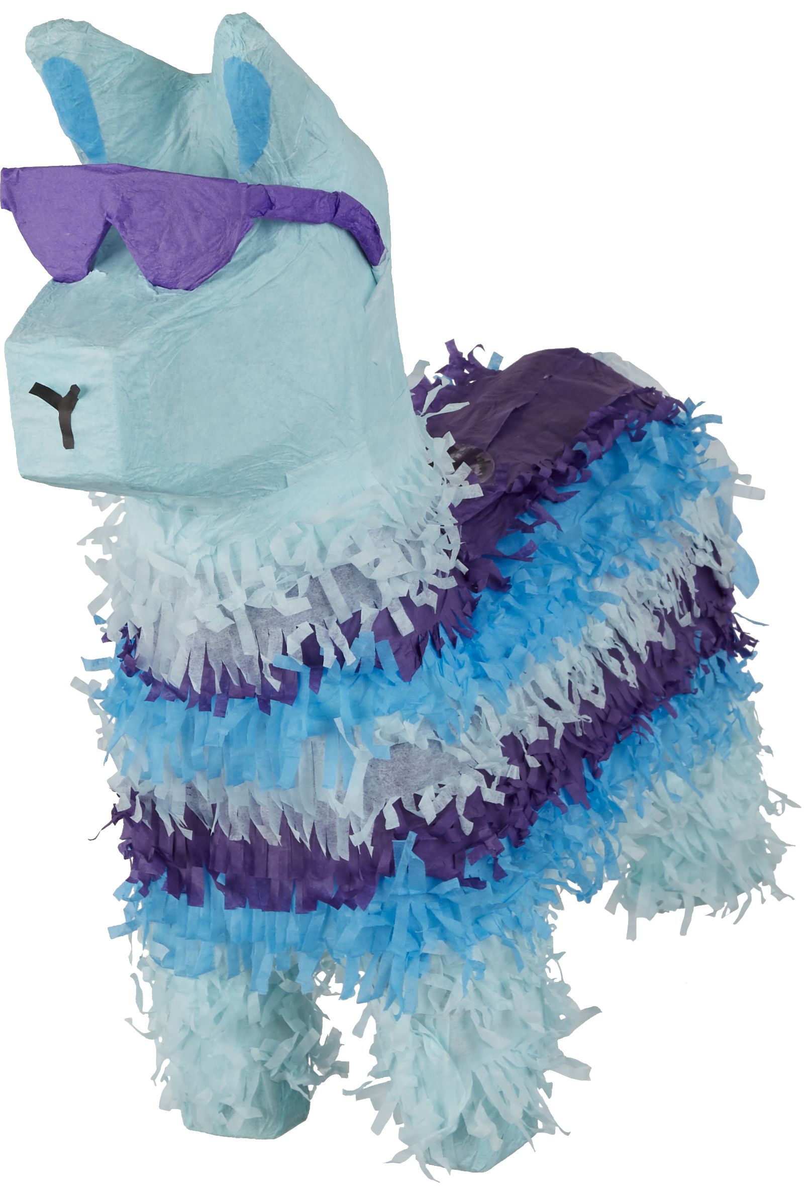 Battle Royal Llama Pinata Hanging Decoration, Blue, 17-in, Holds 2lb of Pinata Filler, for Birthday Parties Front_Angled_Left