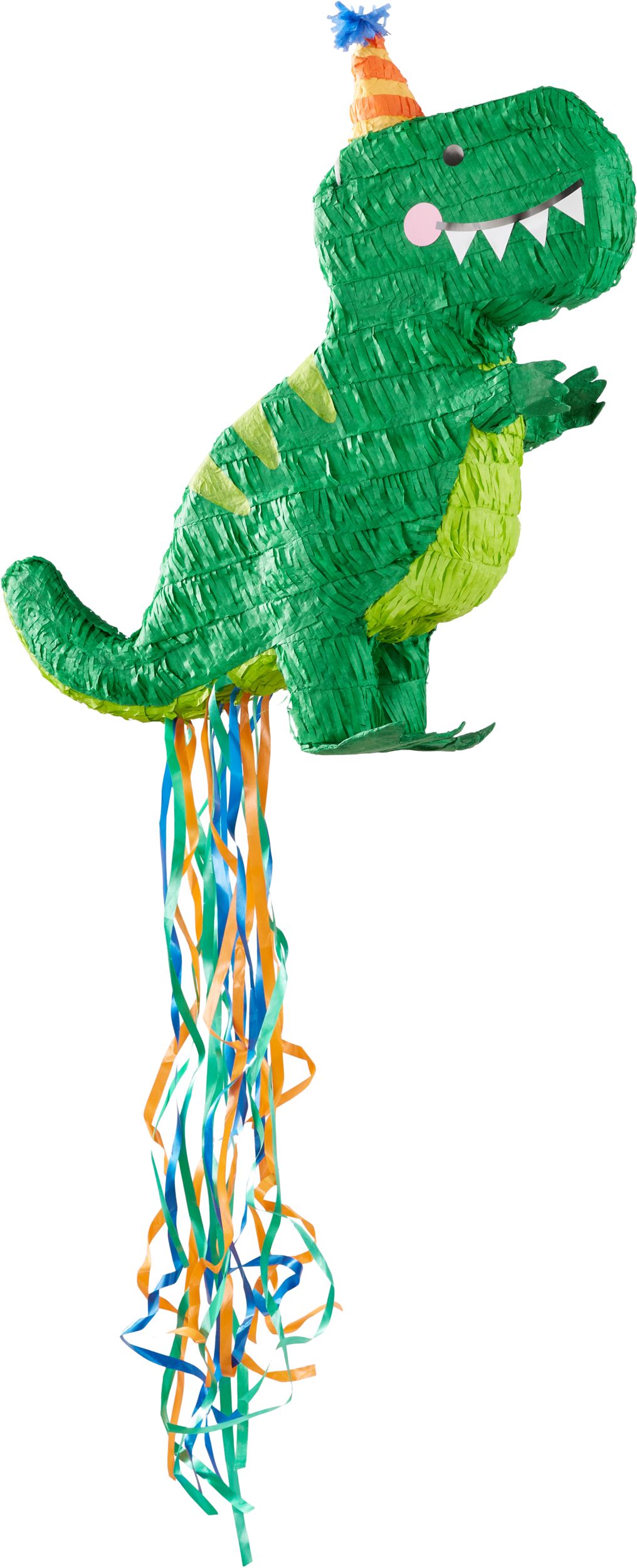 Décoration pinata à ficelle suspendue dinosaure T-Rex Dino-Mite, vert, 22 po, peut contenir 2 lb de garniture à pinata, pour fête d'anniversaire Side_Right