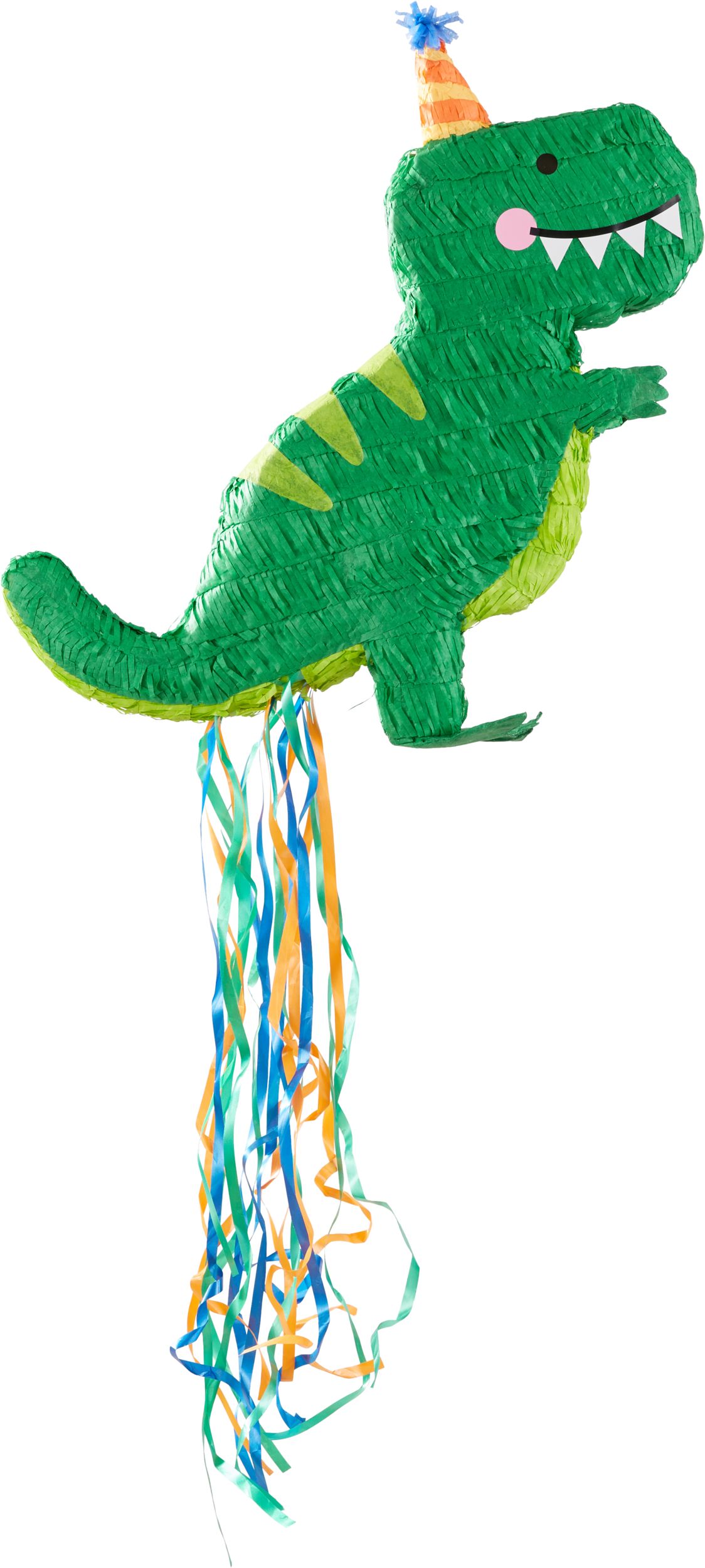 Décoration pinata à ficelle suspendue dinosaure T-Rex Dino-Mite, vert, 22 po, peut contenir 2 lb de garniture à pinata, pour fête d'anniversaire Side_Right