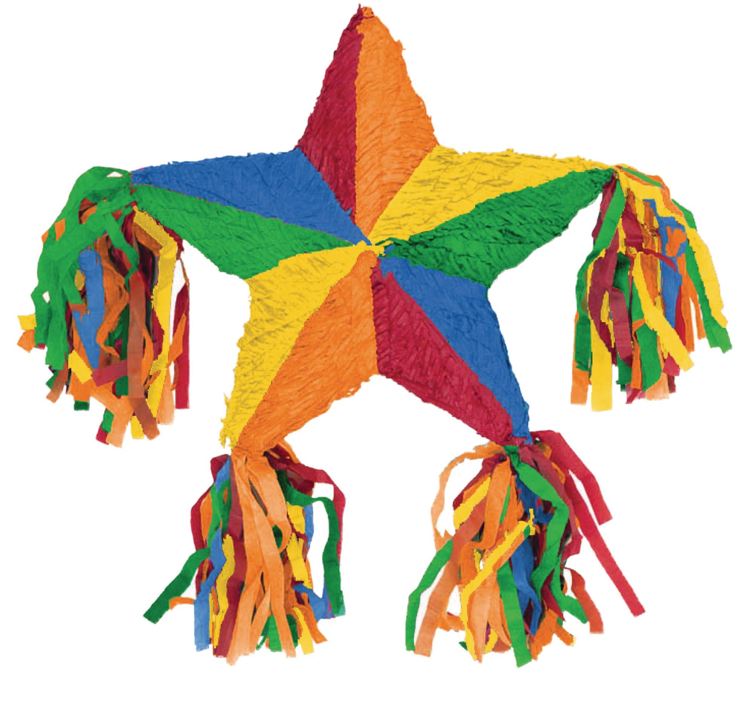 Rainbow Star Pinata Front_Flat