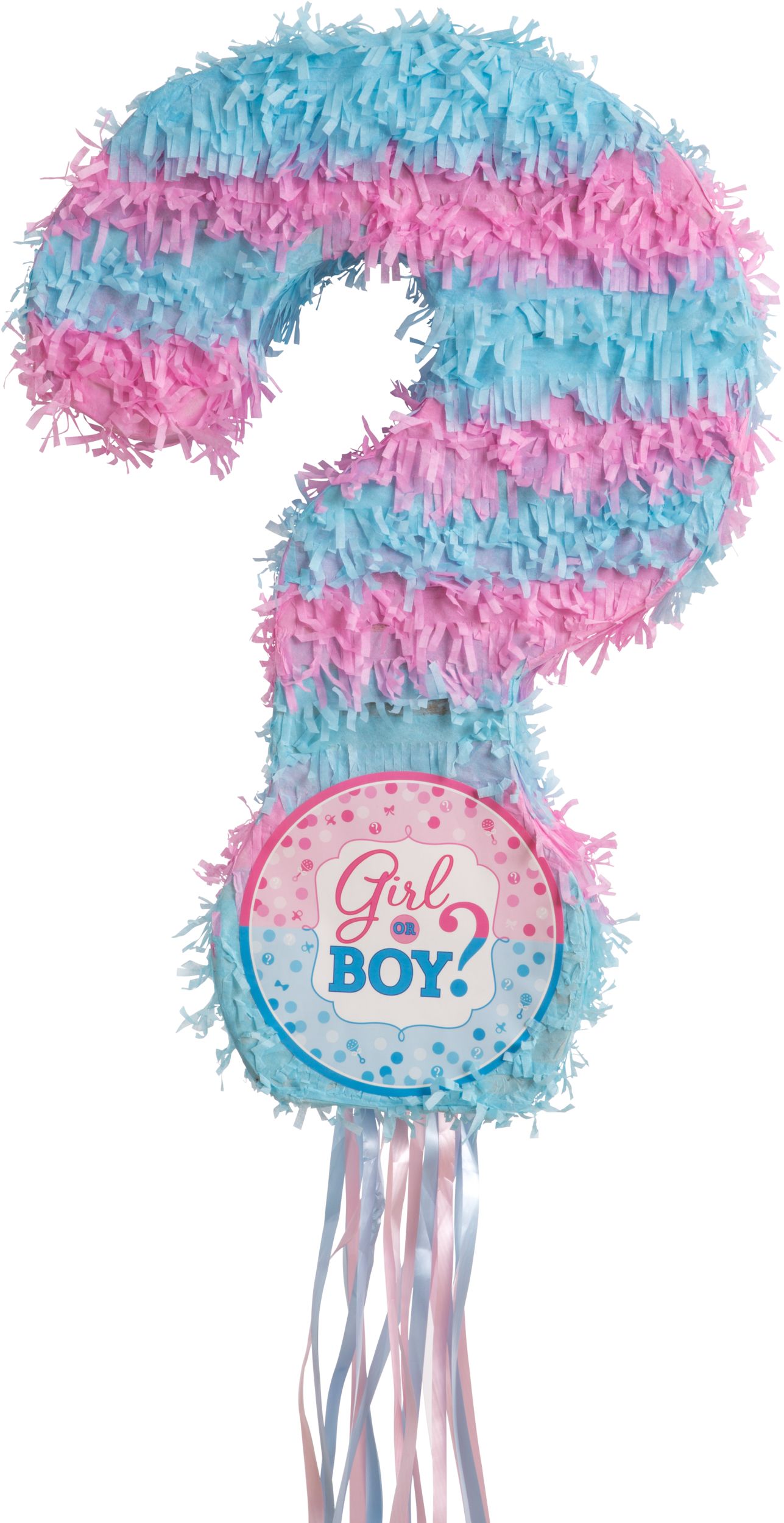 Pull String Gender Reveal Pinata Front_Flat
