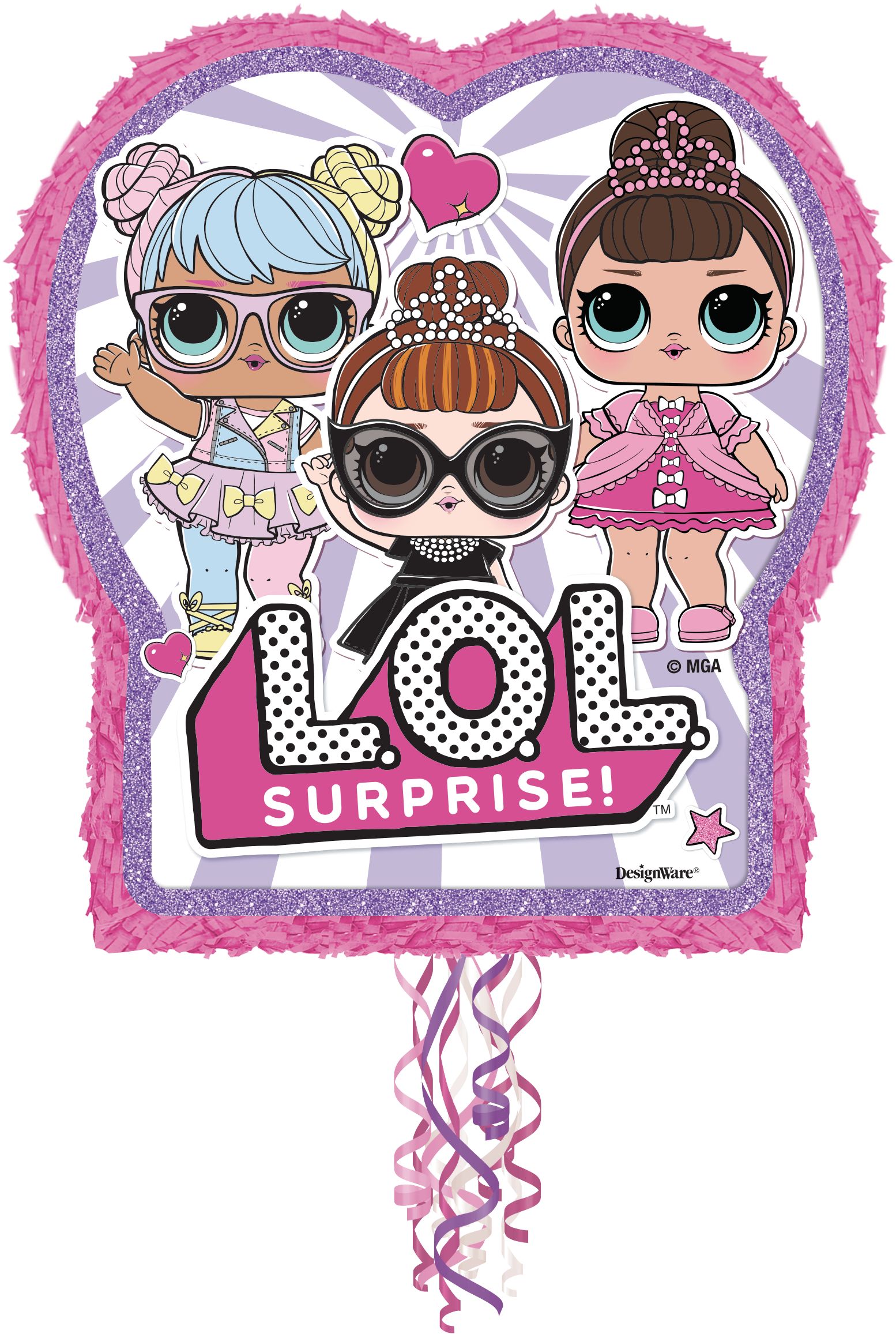 Pull String L.O.L. Surprise! Pinata Front_Flat