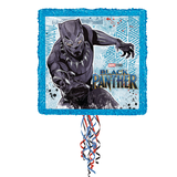 Décoration pinata à ficelle suspendue Disney Marvel Panthère Noire, bleu/noir, 19 po, peut contenir 2 lb de garniture à pinata, pour les fêtes d'anniversaire Front_Flat