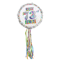 Pinata d'anniversaire à ficelles personnalisée Front_Flat
