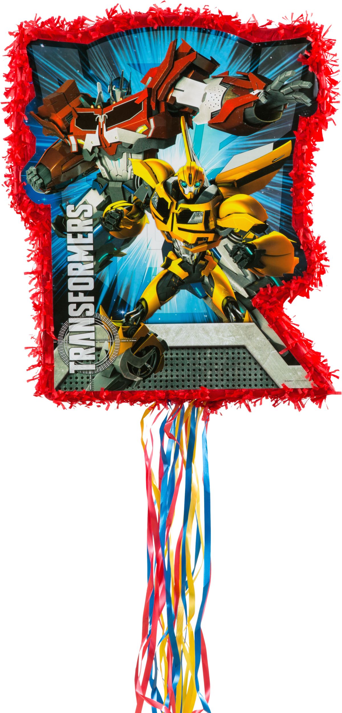 Transformers Pull String Pinata, Red Front_Flat