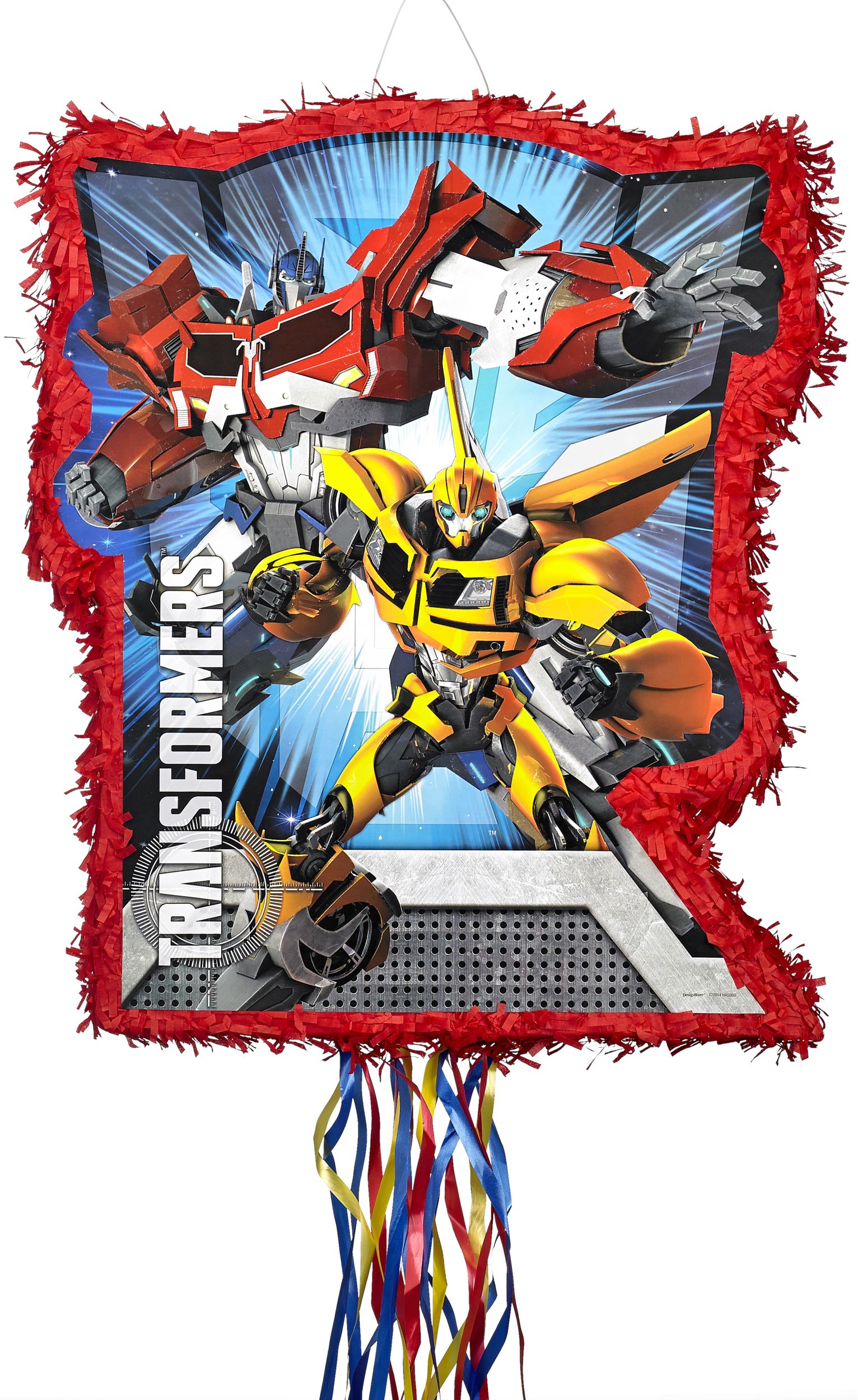 Transformers Pull String Pinata, Red Front_Flat