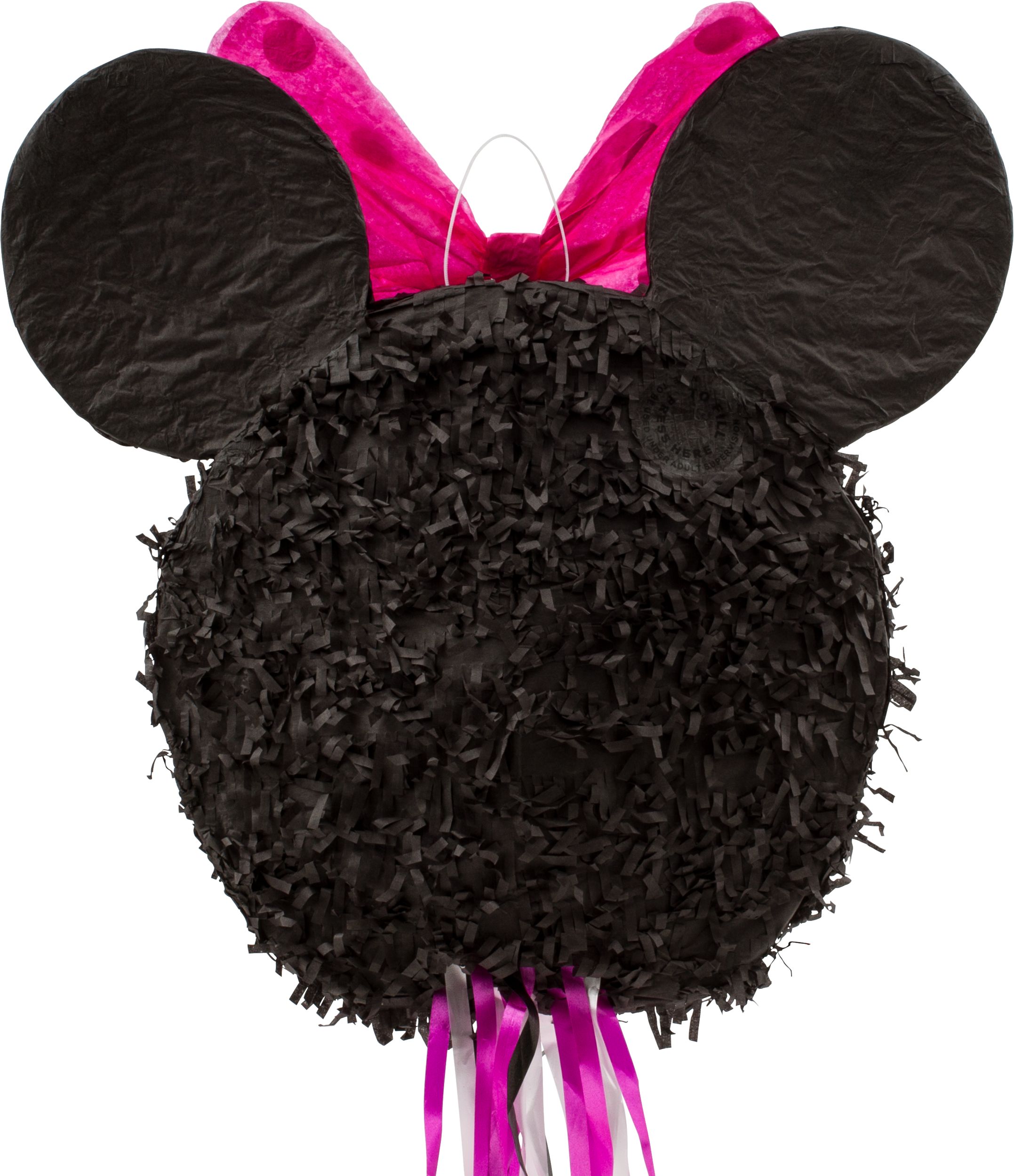 Pull String Smiling Minnie Mouse Pinata Back_Flat