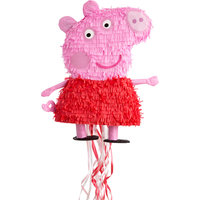 Pull String Peppa Pig Pinata Front_Flat