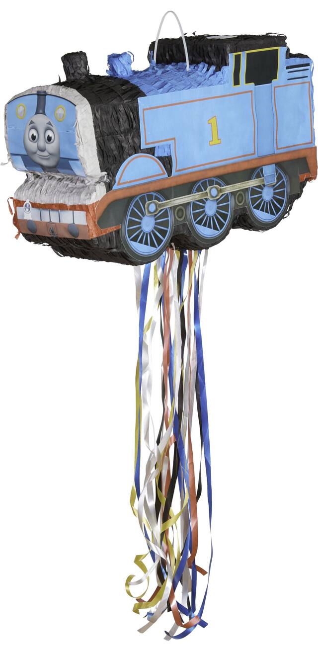 Pull String Thomas the Tank Engine Train Pinata Front_Angled_Left