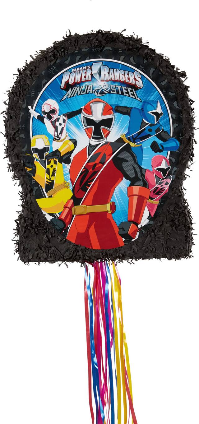 Pull String Power Rangers Pinata Front_Flat