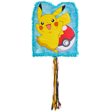 Décoration pinata à ficelle suspendue Nintendo Pokémon Pikachu, jaune/bleu, 22 po, peut contenir 2 lb de garniture à pinata, pour fête d'anniversaire Front_Flat