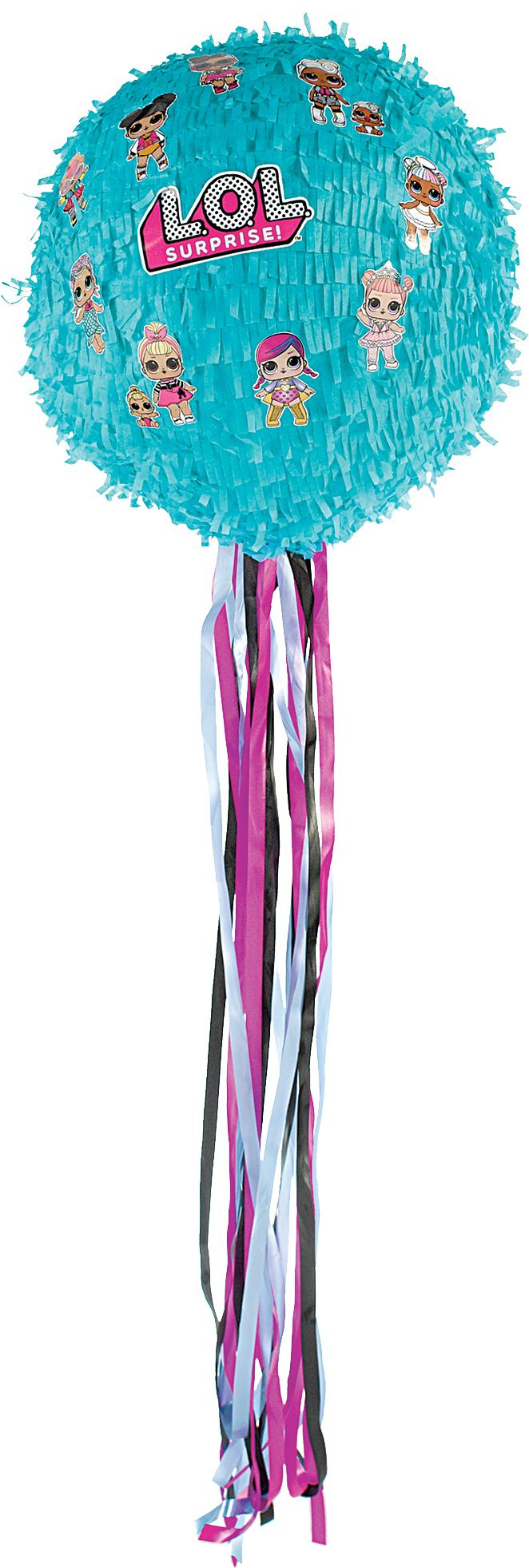 Pull String L.O.L. Surprise! Pinata Ball Front_Flat