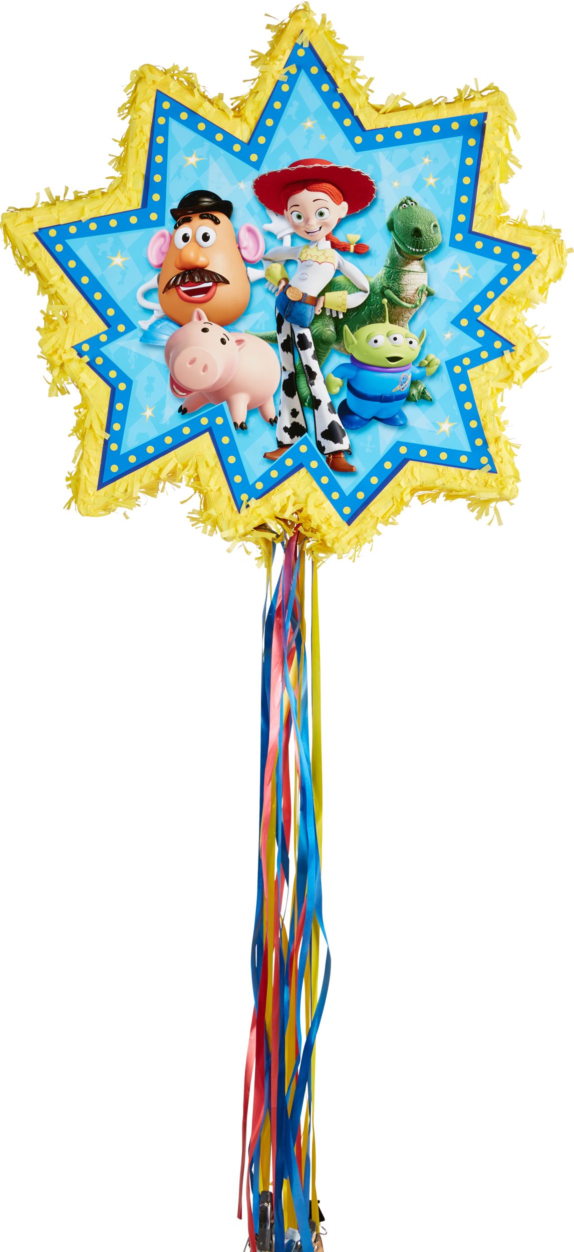 Décoration pinata à ficelle suspendue Disney Pixar Histoire de Jouet Woody/Buzz/Bo Peep, rouge/bleu, 18 po, peut contenir 2 lb de garniture à Pinata, pour fêtes d'anniversaire Front_Flat