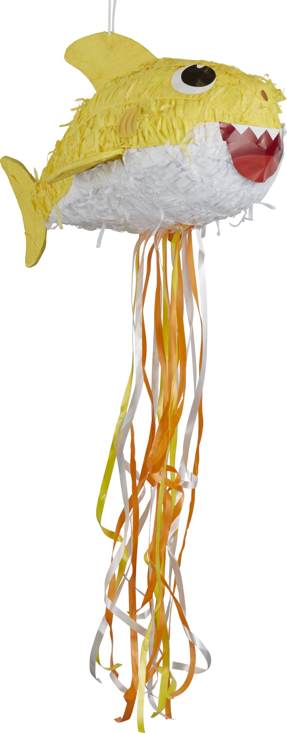 Baby Shark Pinata Hanging Pull String Decoration, Yellow, for Birthday Parties Side_Right