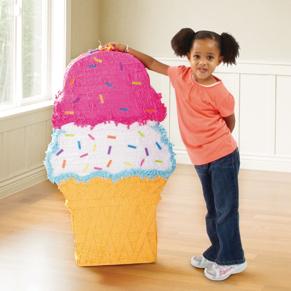 Giant Ice Cream Cone Pinata Front_Angled_Right