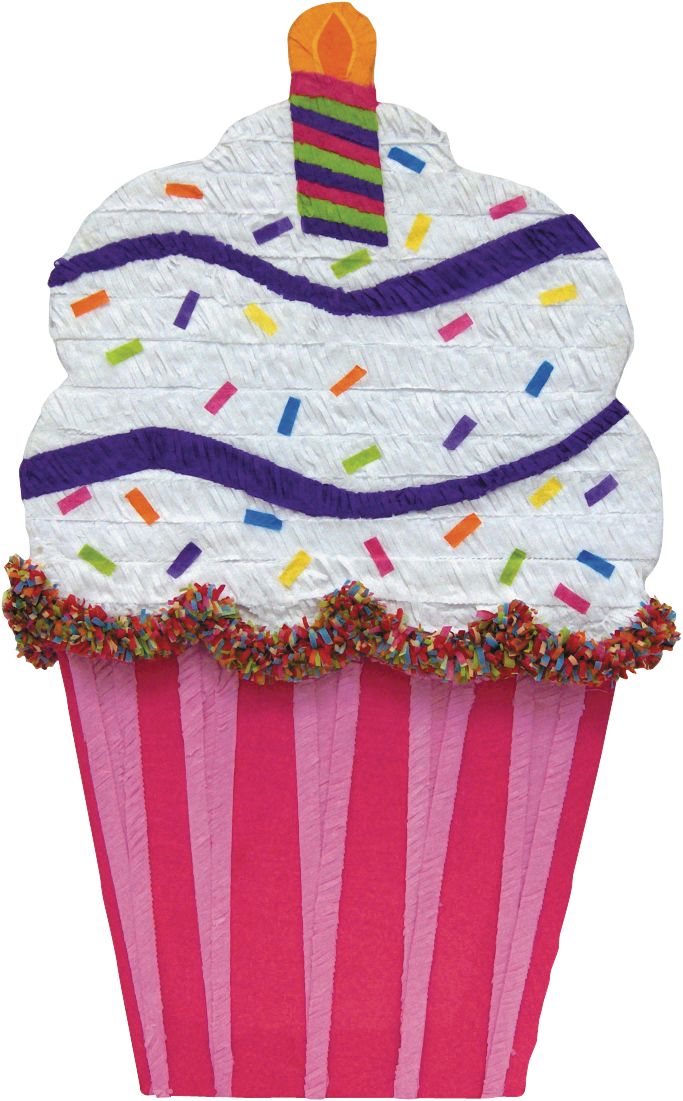 Giant Cupcake Pinata Front_Flat