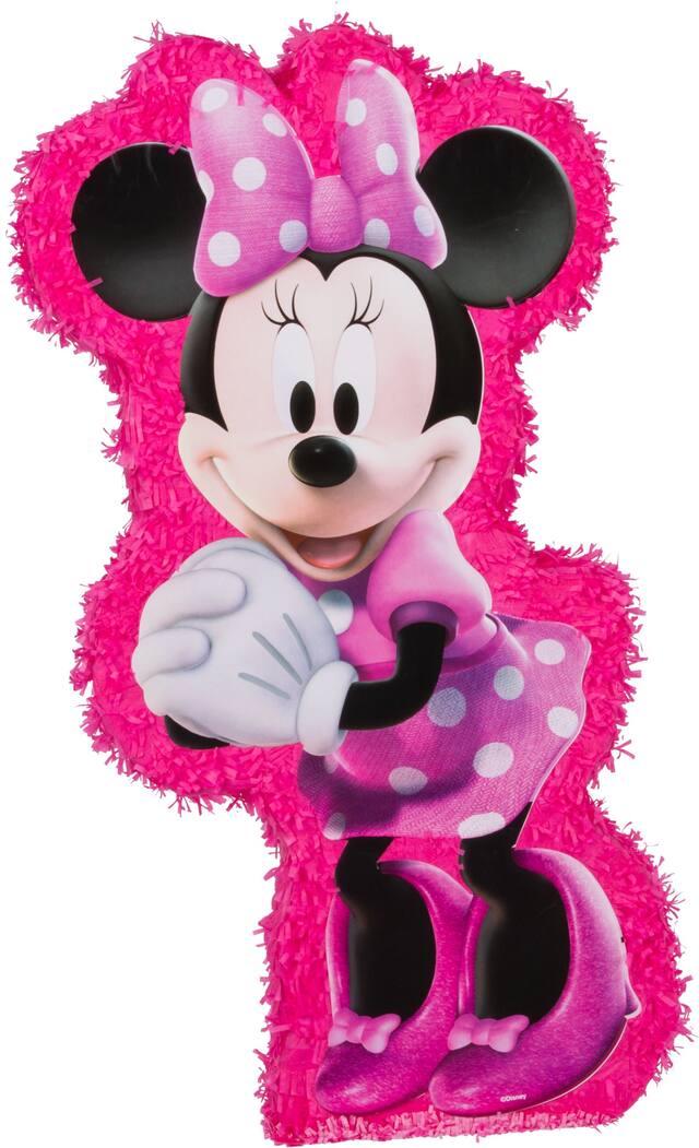 Hot Pink Minnie Mouse Pinata Front_Flat