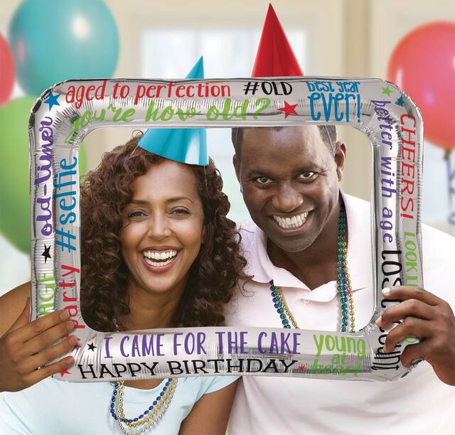 Cadre gonflable Anniversaire marquant Front_Flat