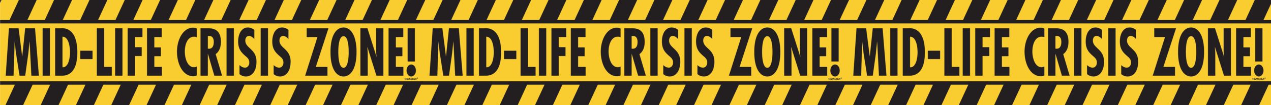 Midlife Crisis Warning Tape for Birthday Party, 45-ft Front_Flat