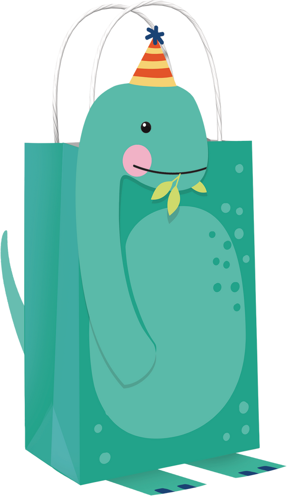 Dino Mite Create Your Own Dinosaur Party Favour Bag Kit Green