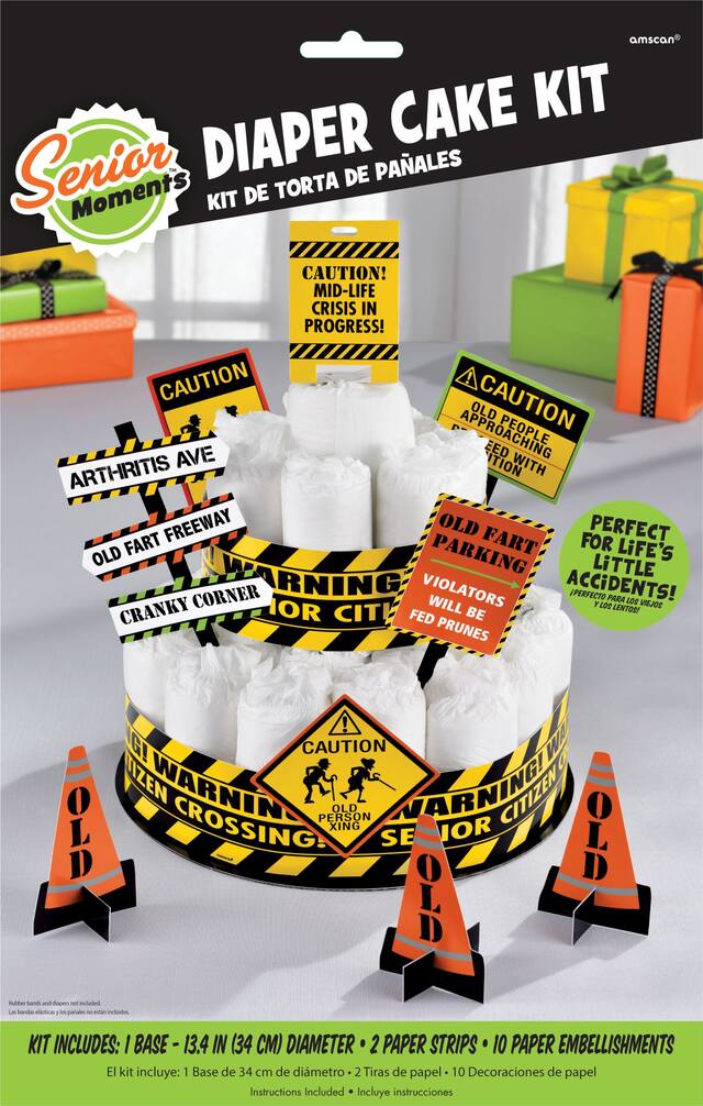 Adult Diaper Cake Decorating Kit Front_Flat